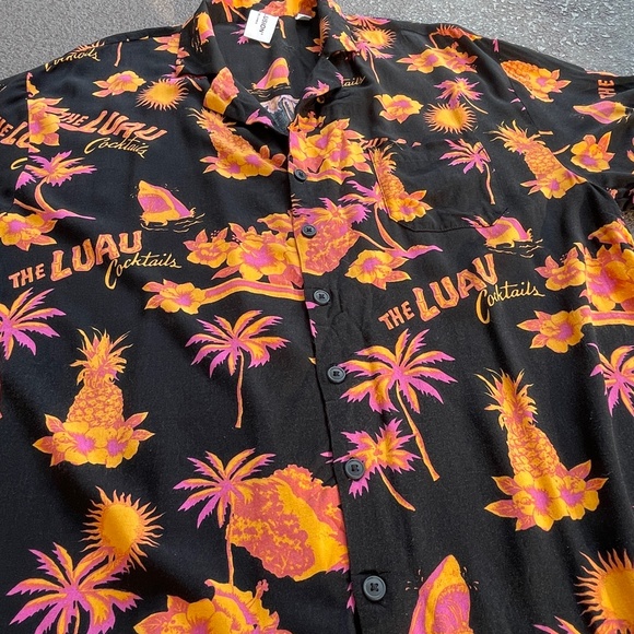 ASOS | COLLUSION Tropical Print Revere Shirt Dress US 8 M / L - Picture 6 of 9